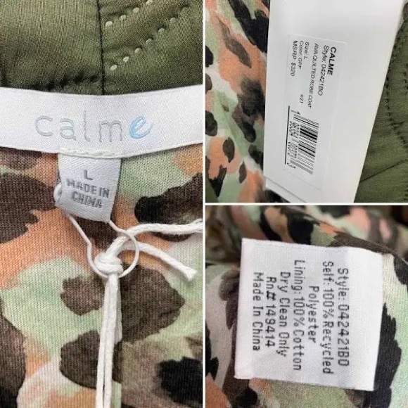 Johnny Was Calme Ava quilted lounge coat NWT size Large - Picture 11 of 11